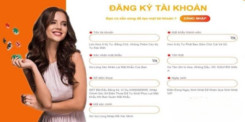 Điền nội dung đăng ký GK88 đầy đủ