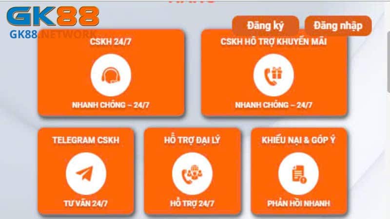 Người chơi liên hệ ngay CSKH để được hỗ trợ