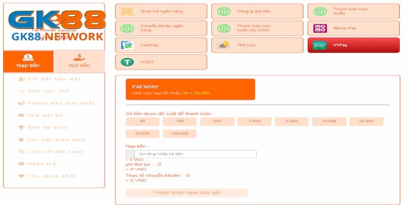 Gửi vốn tiện lợi qua ví điện tử
